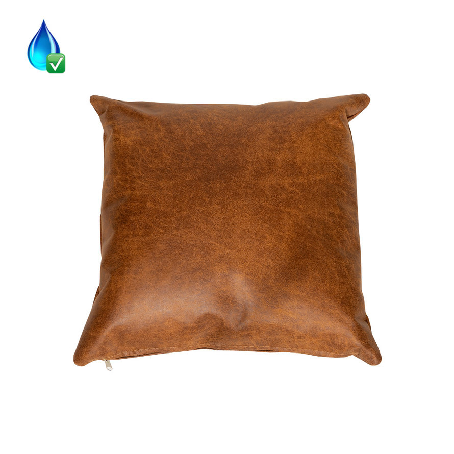 Kussen Kyla eco-leer cognac 45 x 45 cm