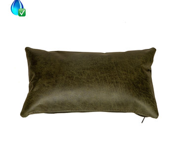 Bronx71 Kussen Kyla eco-leer olijfgroen 25 x 45 cm