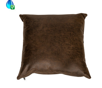 Bronx71 Kussen Kyla eco-leer bruin 45 x 45 cm
