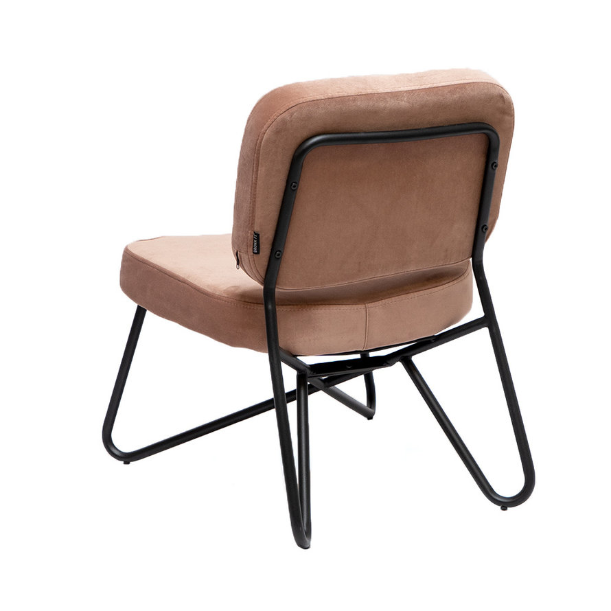 Fauteuil Julia roze velvet