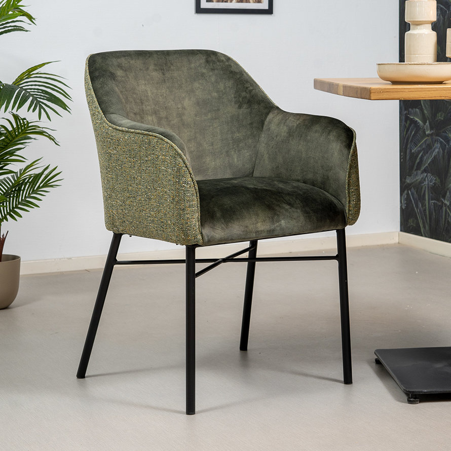 Stoel Chicago groen velvet