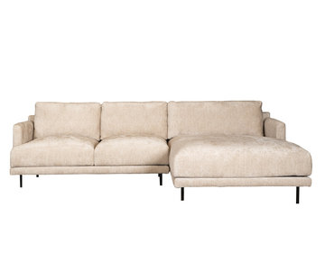 Bronx71 Hoekbank rechts Denver wit/beige chenille stof