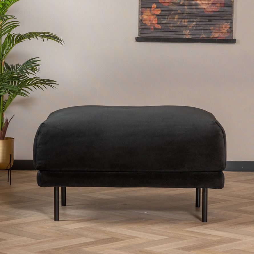 Hocker Denver zwart velvet