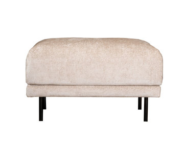 Bronx71 Hocker Denver wit/beige chenille stof