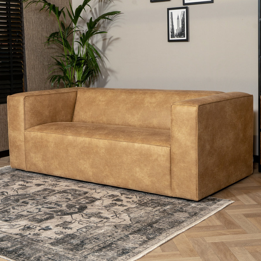 2,5-zitsbank Memphis beige eco-leer