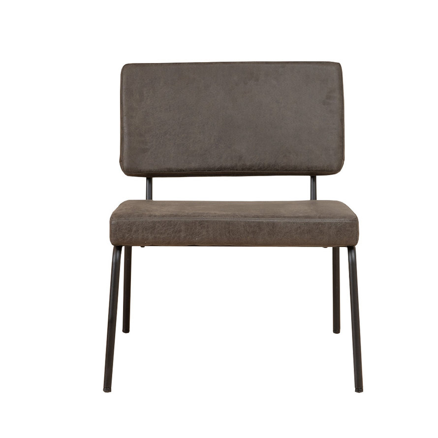 Fauteuil Espen antraciet eco-leer