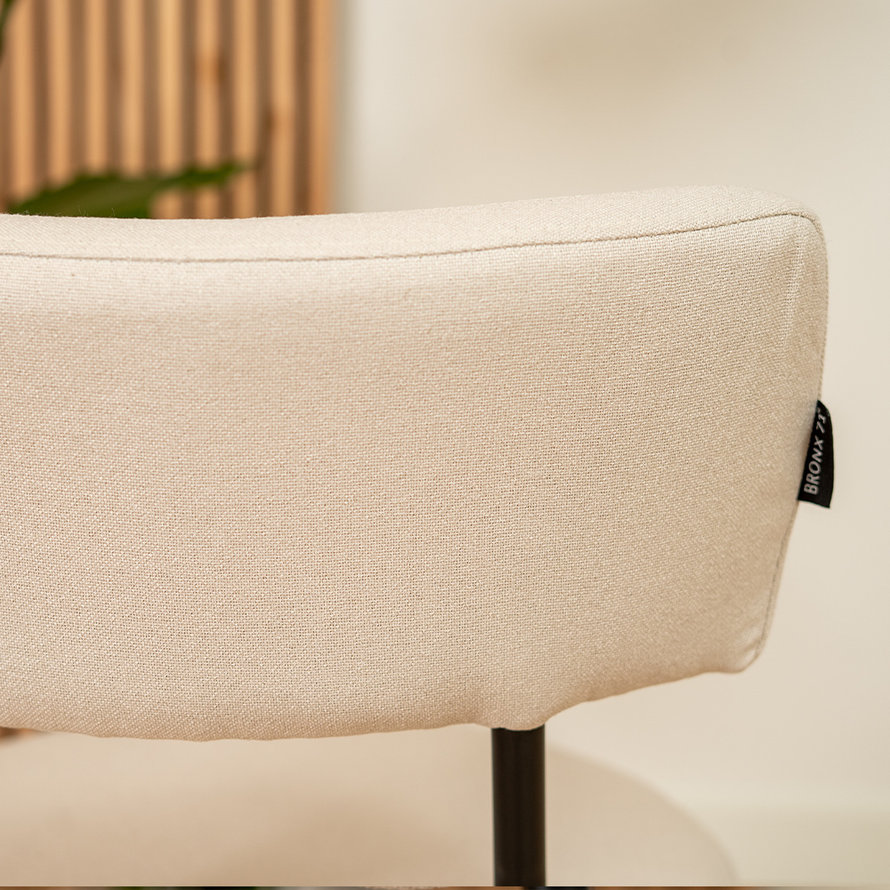Stapelbare stoel Lyon beige gerecycled polyester