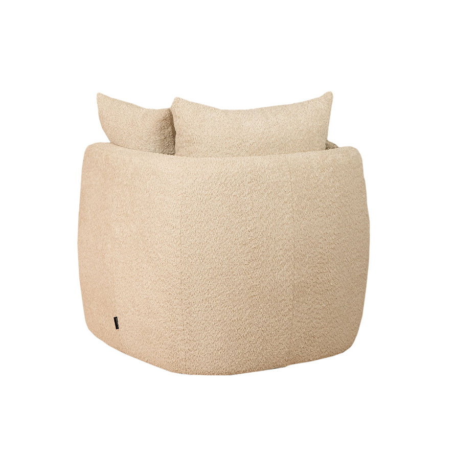 Fauteuil Ruby beige bouclé stof