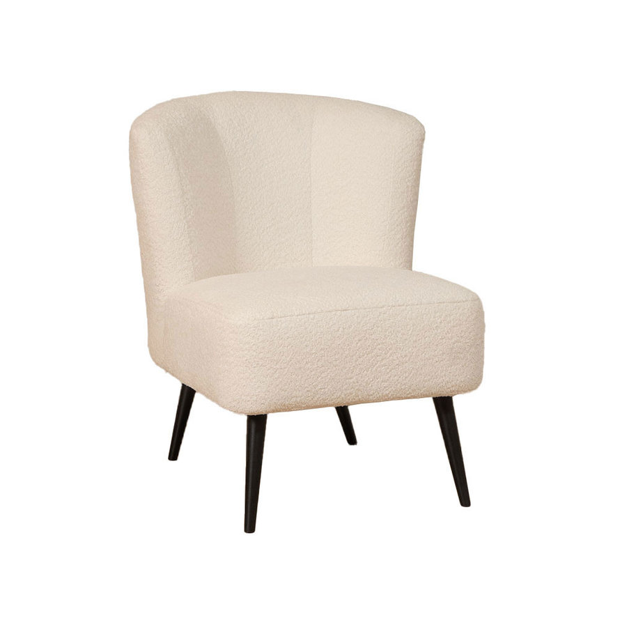 Fauteuil Lyla wit bouclé