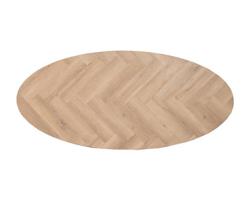 Bronx71 Tafelblad ovaal visgraat Mati PVC 280 x 110 cm