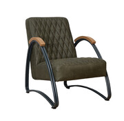 Fauteuil Ivy olijfgroen eco-leer