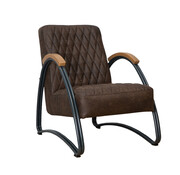 Fauteuil Ivy bruin eco-leer