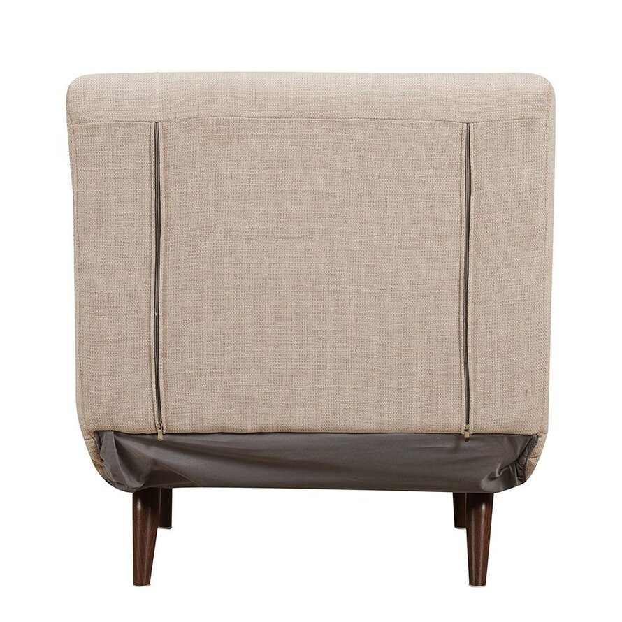 Slaapfauteuil Hanna beige gerecycled polyester