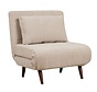 Slaapfauteuil Hanna beige gerecycled polyester