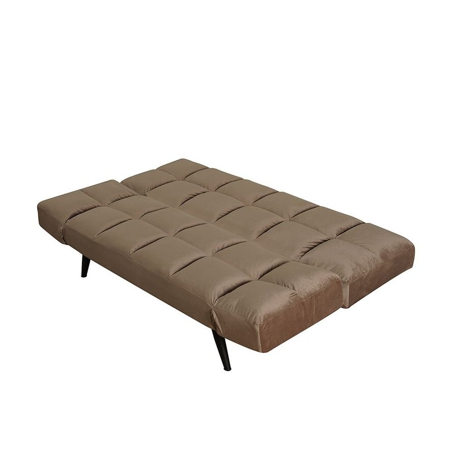 Slaapbank 1,5 persoons Timo taupe velvet