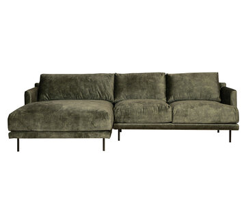 Bronx71 Hoekbank links Denver donkergroen velvet