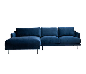 Bronx71 Hoekbank links Denver donkerblauw velvet