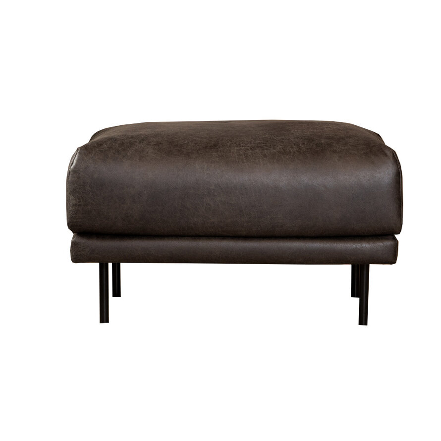 Hocker Denver antraciet eco-leer