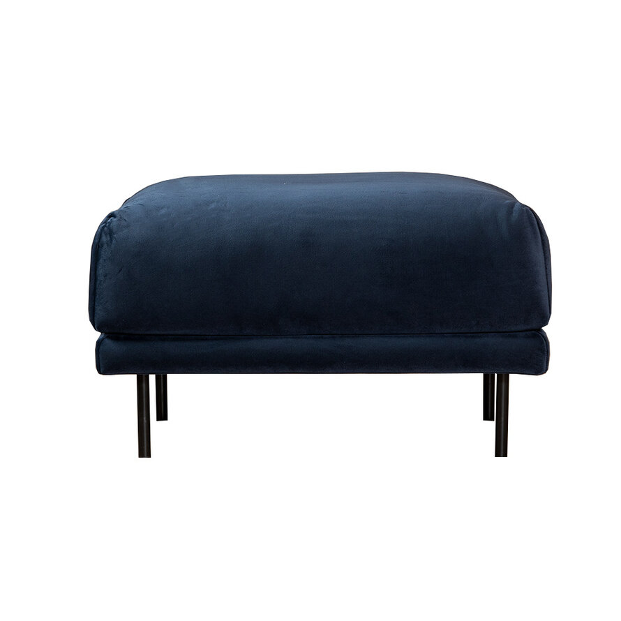 Hocker Denver donkerblauw velvet