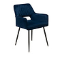 Stoel Mika donkerblauw velvet