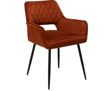 Bronx71 Stoel Mika koper velvet