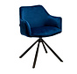 Draaibare stoel Furtado donkerblauw velvet