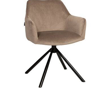 Bronx71 Draaibare stoel Furtado taupe velvet