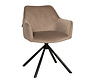 Draaibare stoel Furtado taupe velvet