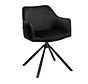 Draaibare stoel Furtado zwart velvet