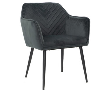 Bronx71 Stoel Fiona antraciet velvet