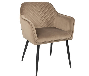 Bronx71 Stoel Fiona taupe velvet