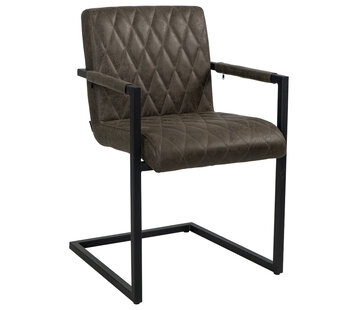 Bronx71 Stoel Diamond antraciet eco-leer