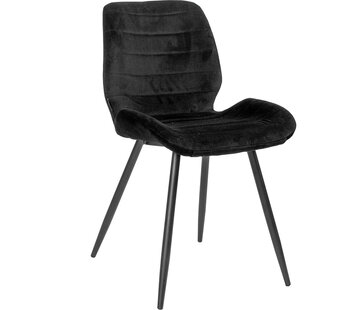 Bronx71 Stoel Toby zwart velvet