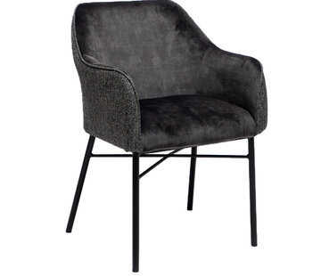 Bronx71 Stoel Chicago antraciet velvet