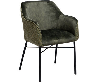 Bronx71 Stoel Chicago groen velvet