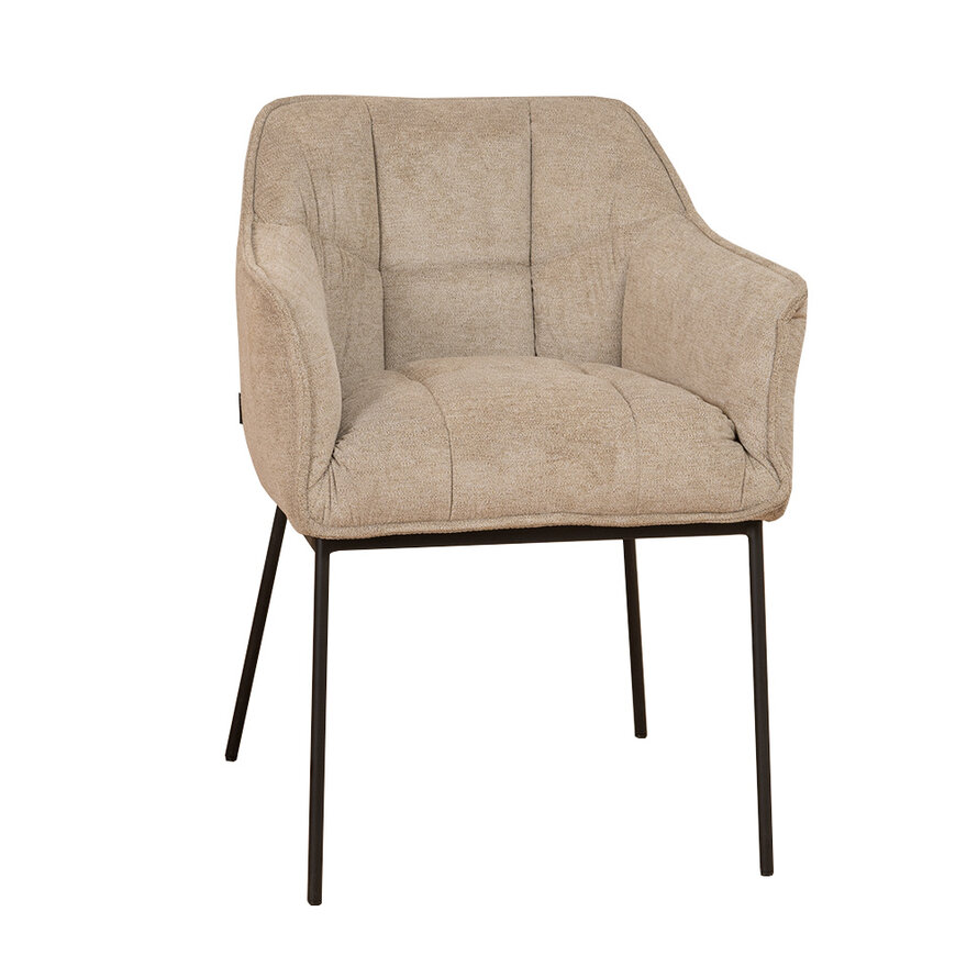 Stoel Jens taupe polyester