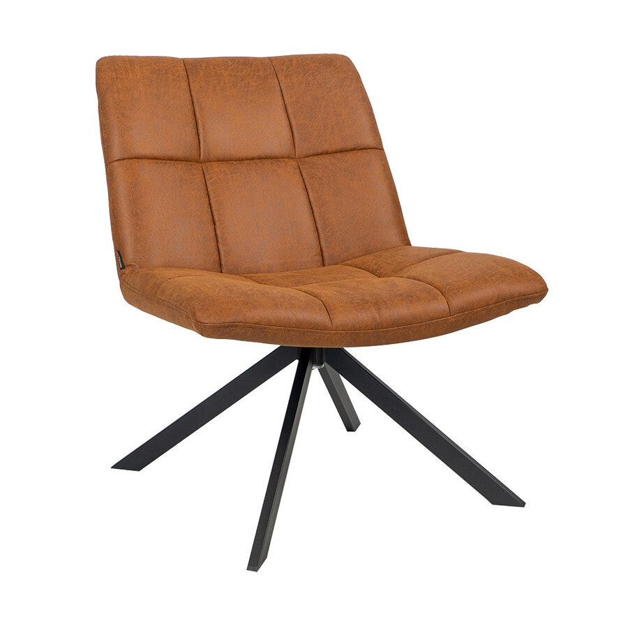 Fauteuil Eevi cognac eco-leer