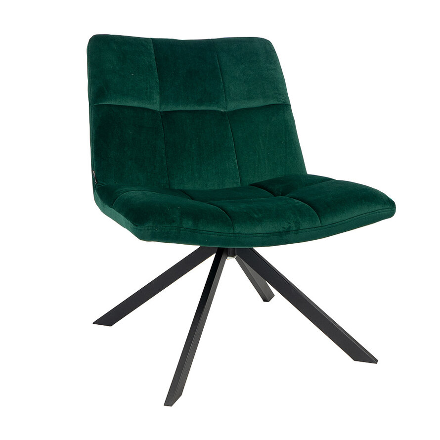 Fauteuil Eevi donkergroen velvet