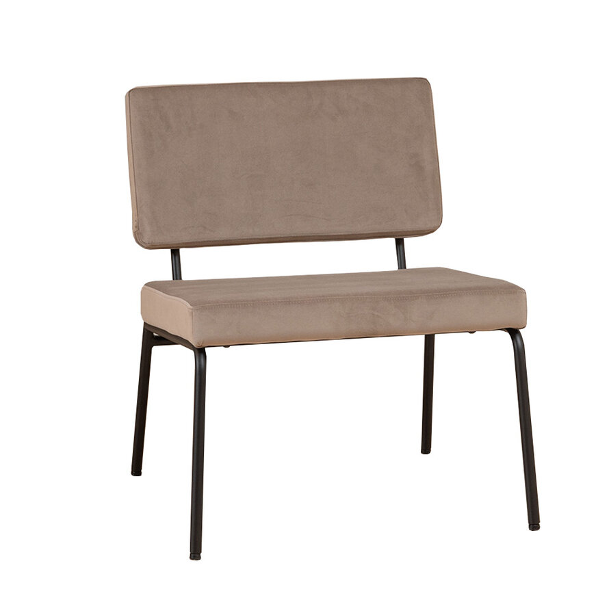 Fauteuil Espen taupe velvet