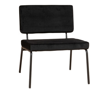 Bronx71 Fauteuil Espen zwart velvet