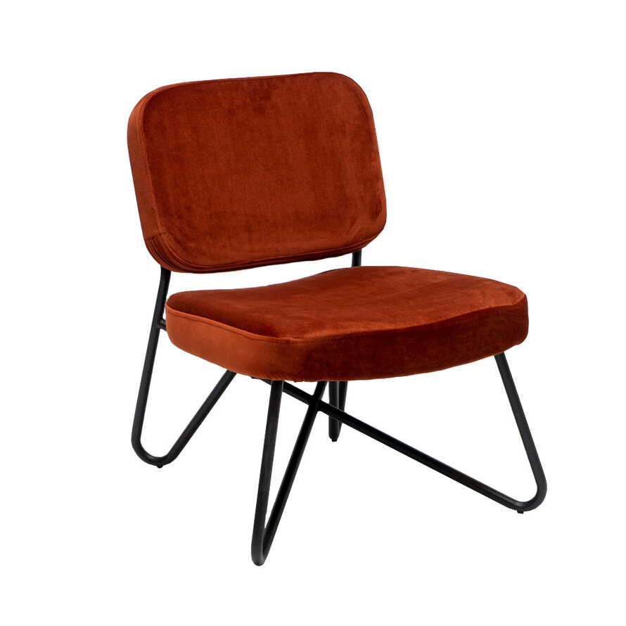 Fauteuil Julia koper velvet