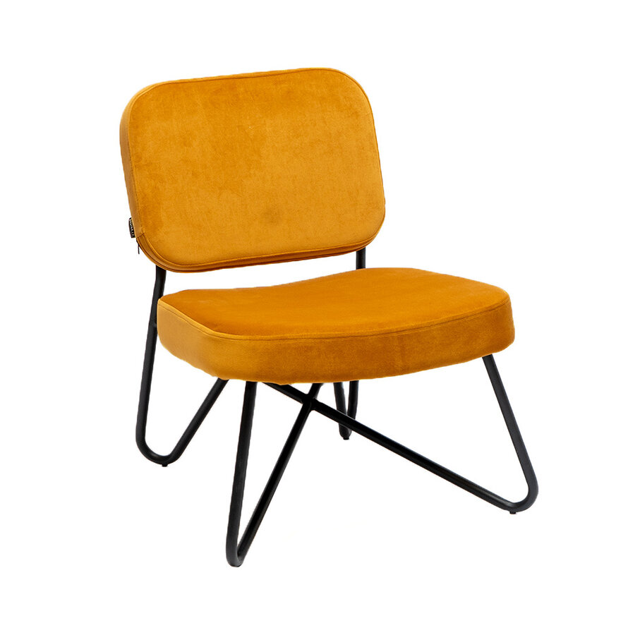 Fauteuil Julia okergeel velvet