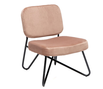 Bronx71 Fauteuil Julia roze velvet