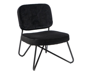 Bronx71 Fauteuil Julia zwart velvet