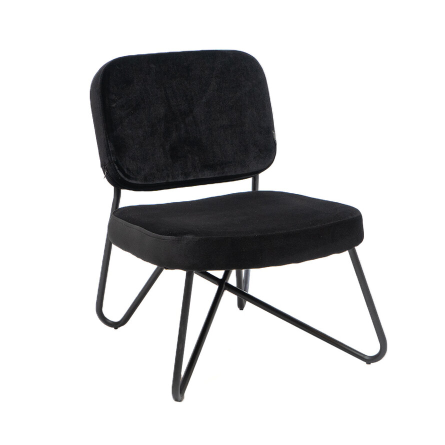 Fauteuil Julia zwart velvet