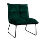 Fauteuil Malaga donkergroen velvet