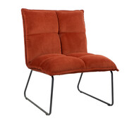 Bronx71 Fauteuil Malaga koper velvet