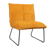 Bronx71 Fauteuil Malaga okergeel velvet