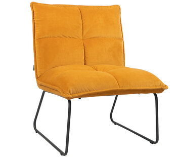 Bronx71 Fauteuil Malaga okergeel velvet