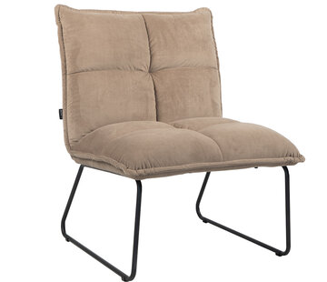 Bronx71 Fauteuil Malaga taupe velvet